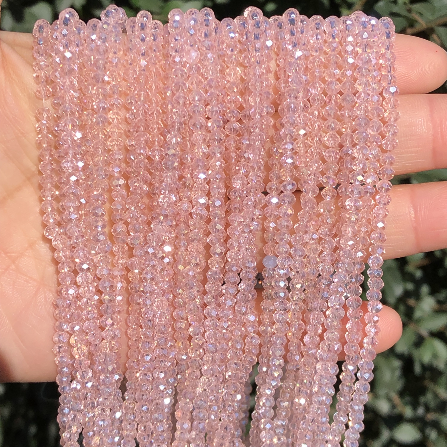 ECYC Ltd 50 Pcs 6mm Faceted Round Crystal Beads Faceted Rondelle Crystal  Glass Beads AB Color Crystal Loose Spacer Beads Gemstone Glass Beads Craft