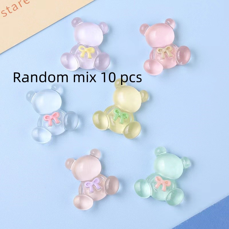 Jelly Transparent Bear Beads Cartoon Hair Accessories - Temu