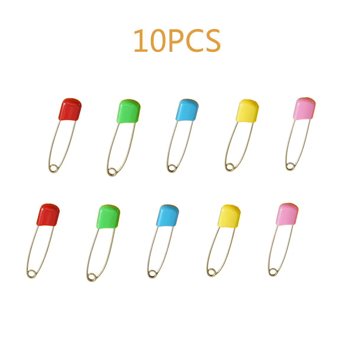 84pcs Plastic Safety Pins, BetterJonny 2 inch Assorted Color Head Safety Pins Locking Baby Cloth Diaper Nappy Pins for Quilting Locking Stitch