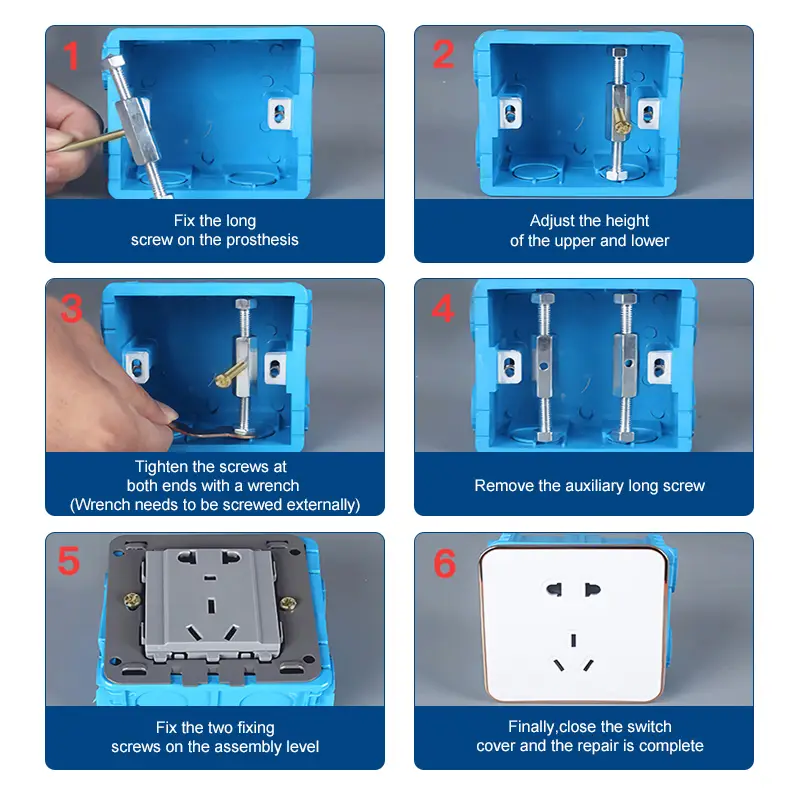 86 Type Switch Socket Cassette Screws Support Rod Wall Mount - Temu