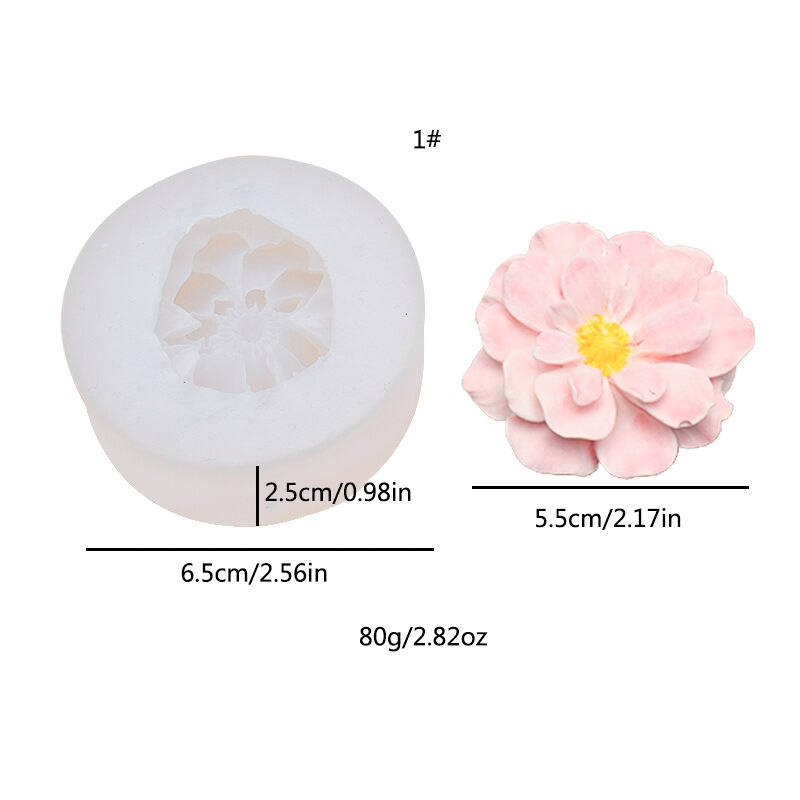 3D Flower Candle Molds, Soap Mold, Food Grade Molds for Making