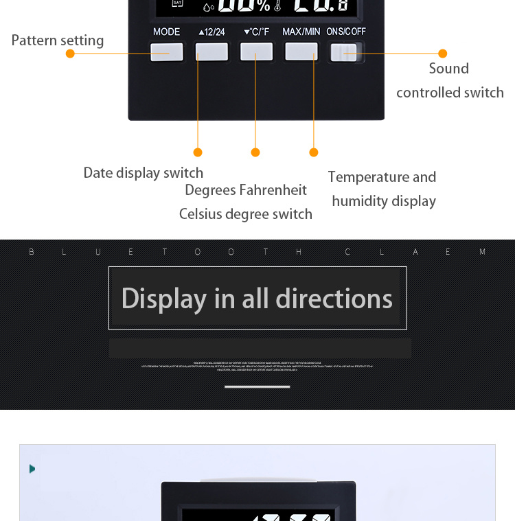 Weather Weather Clock Monitoring Alarm Clock Temu Australia