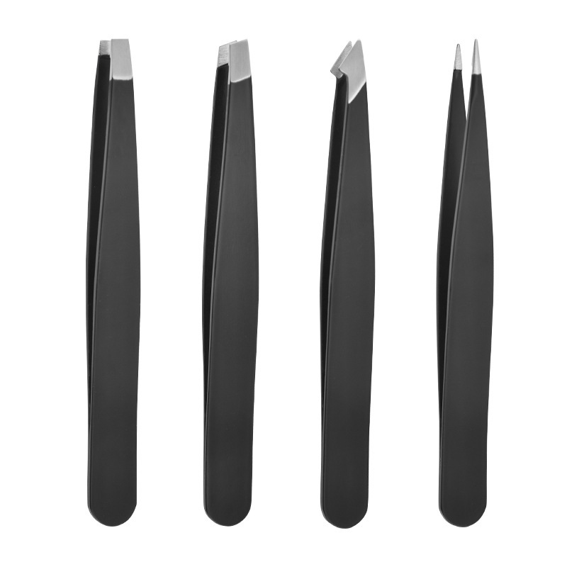 

Stainless Steel Tweezer Great Precision On Eyebrows Professional Slanted And Pointed Tweezer Facial Hair And Ingrown Hair Removal (black)