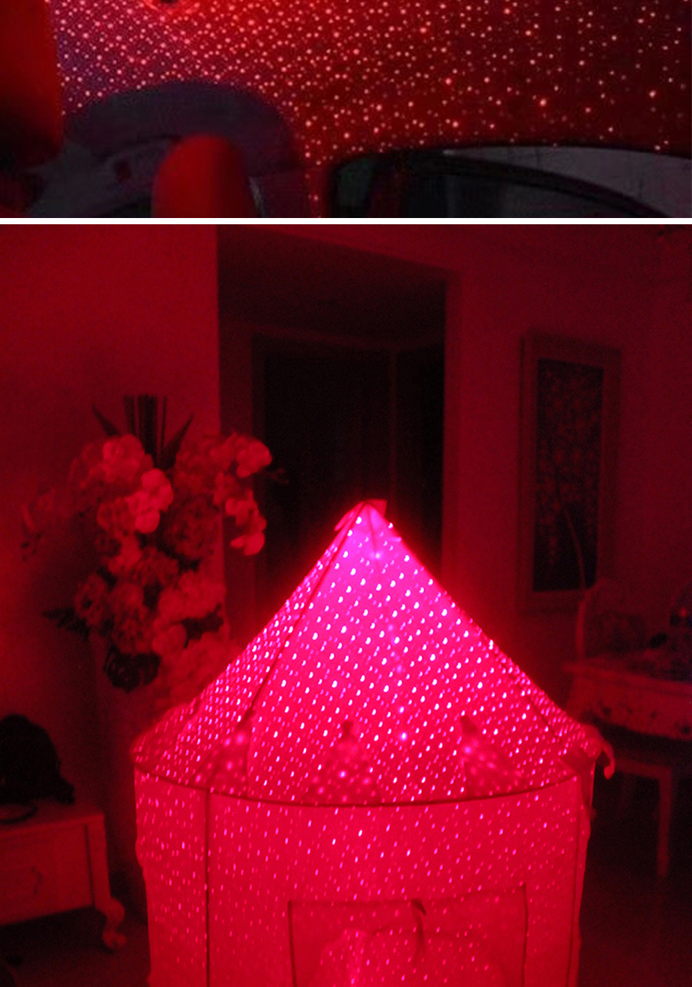 Usb Drevet Galaxy Star Projektor Lampe Romantisk Led Starry Sky Night Light  For BilTak Home Room Tak Dekor Plug and Play