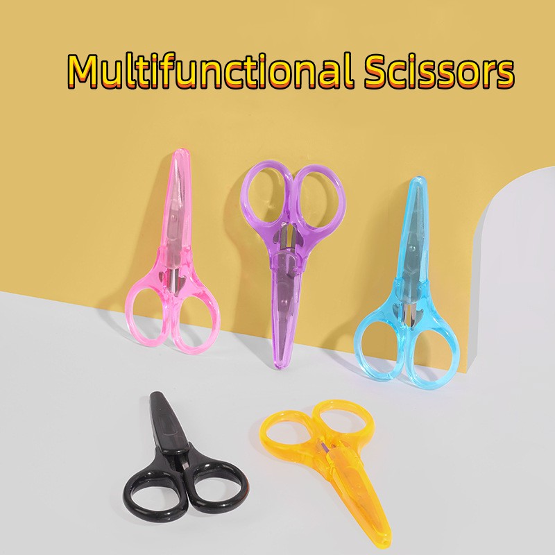 Detail Craft Scissors Set 5 Different Color Curved And - Temu