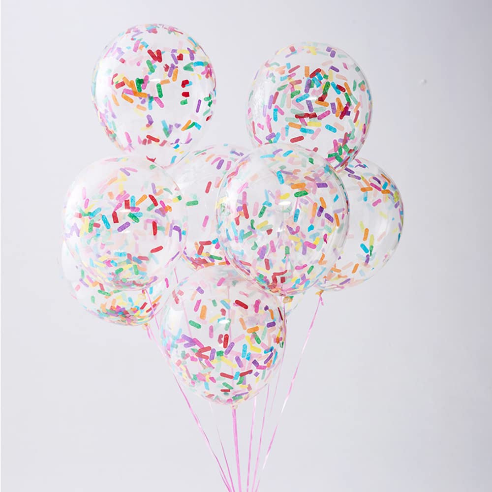Party Balloon Birthday Balloons Sprinkles Confetti Balloon Pack, Ice