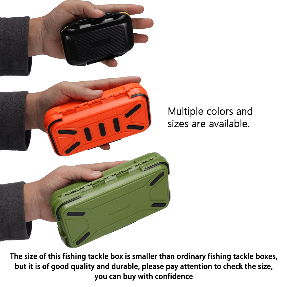 Small Waterproof Hard Fishing Tackle Box Portable Case Hooks Lure