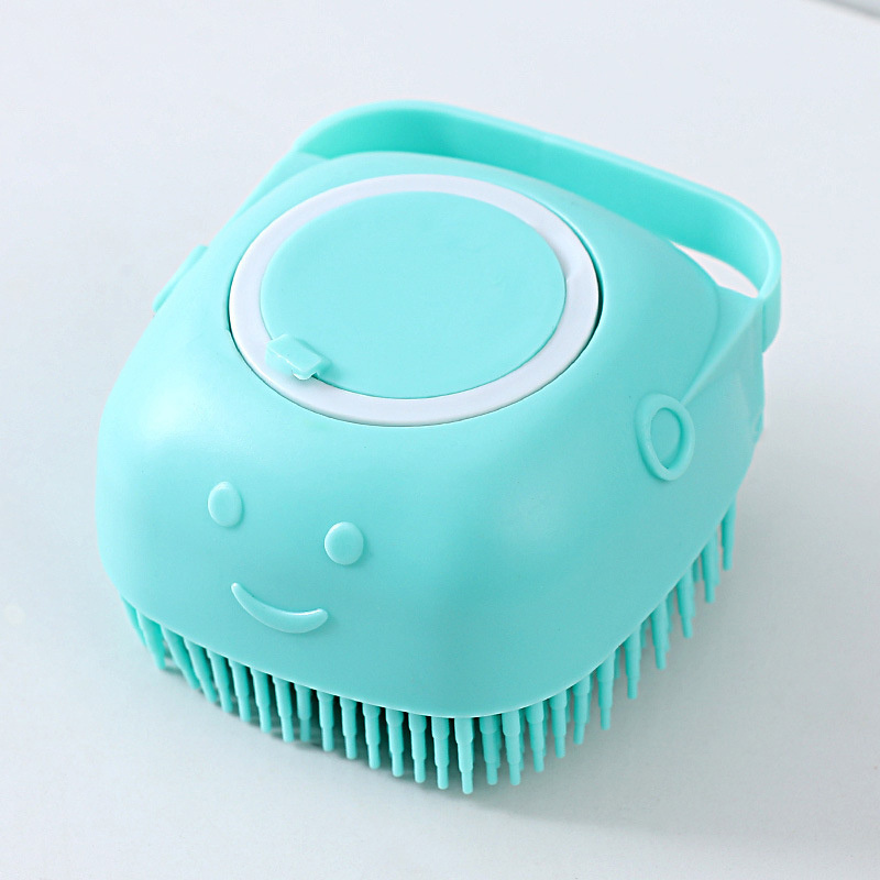 Silicone Bath Body Brush Scrubber with Soap Dispenser-Handheld