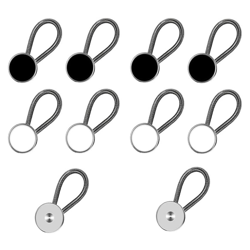 10pcs Metal Collar Buttons Extenders Elastic Button Extender Neck