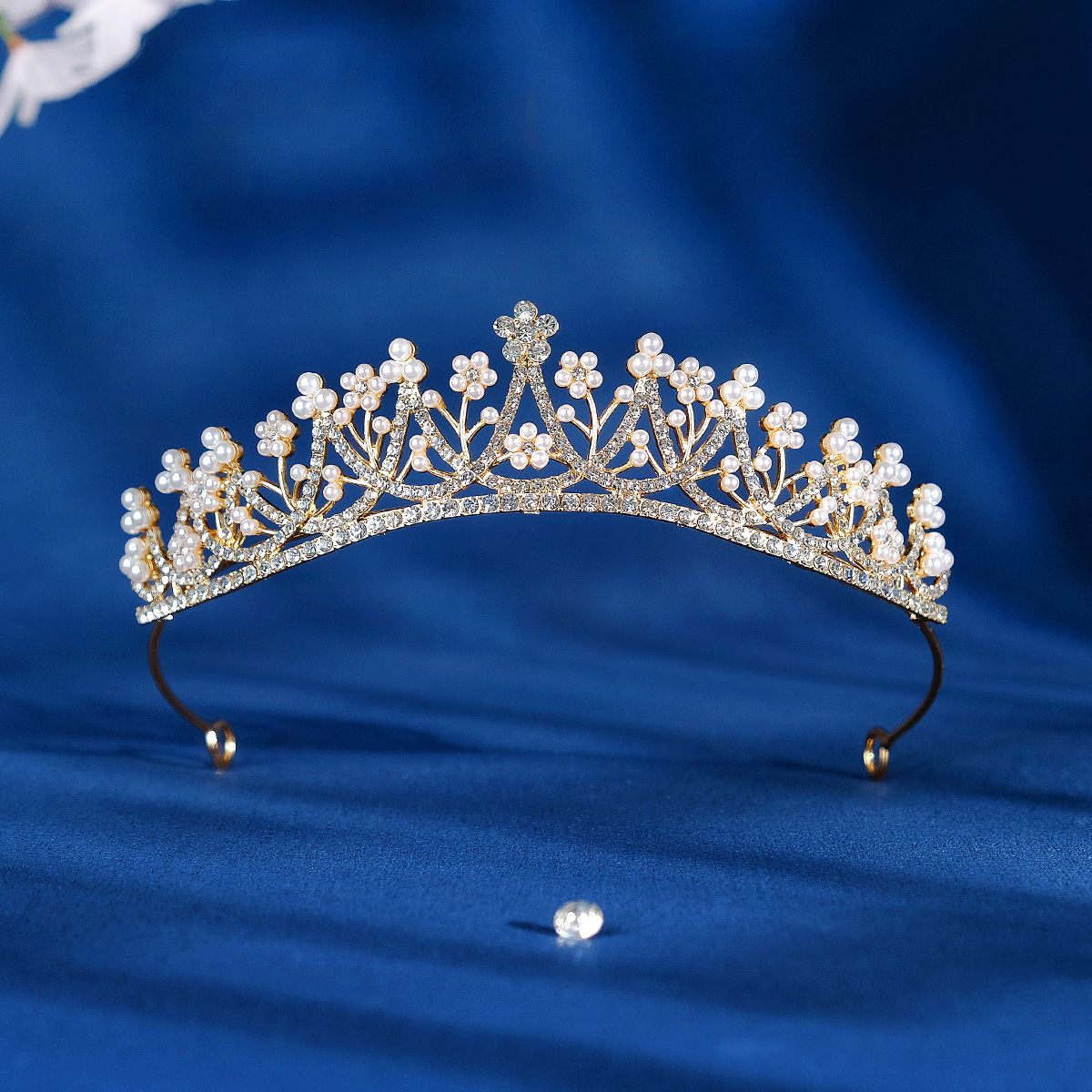 Faux Pearl Rhinestone Crown Headband Hairband Party Favor Decorations  Princess Tiara Wedding Birthday Cosplay Costumes Hair Accessories | Don't  Miss These Great Deals | Temu