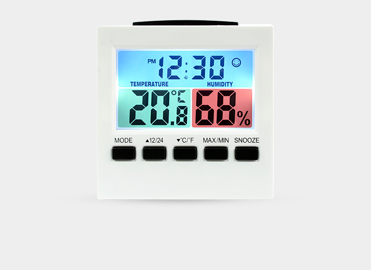 White Electronic Clock Clock Alarm Clock Calendar Temu