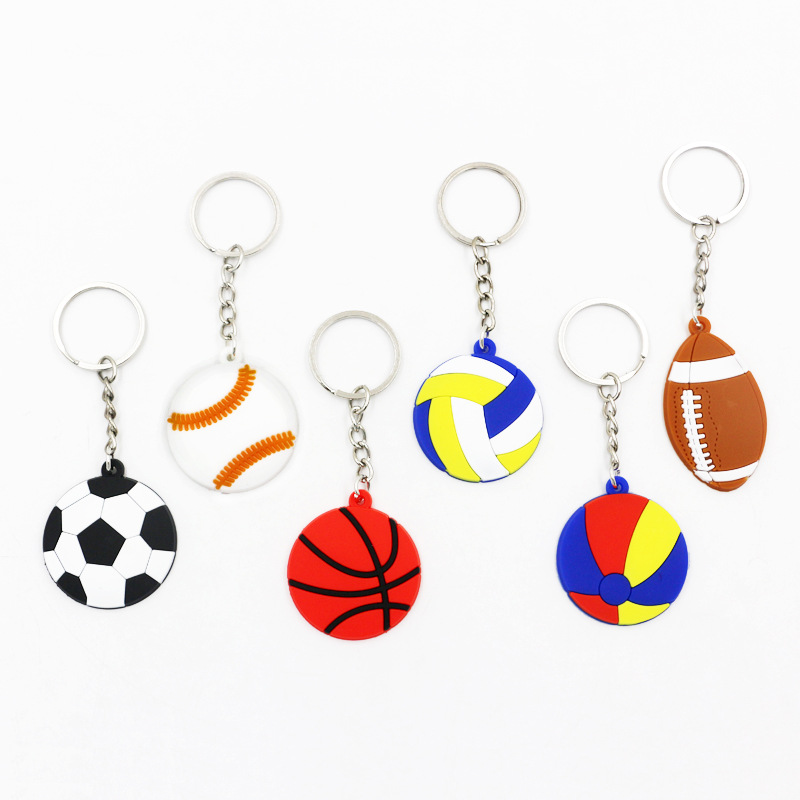 6pcs Pvc Porte clés Soccer Basketball Volleyball Baseball - Temu Canada