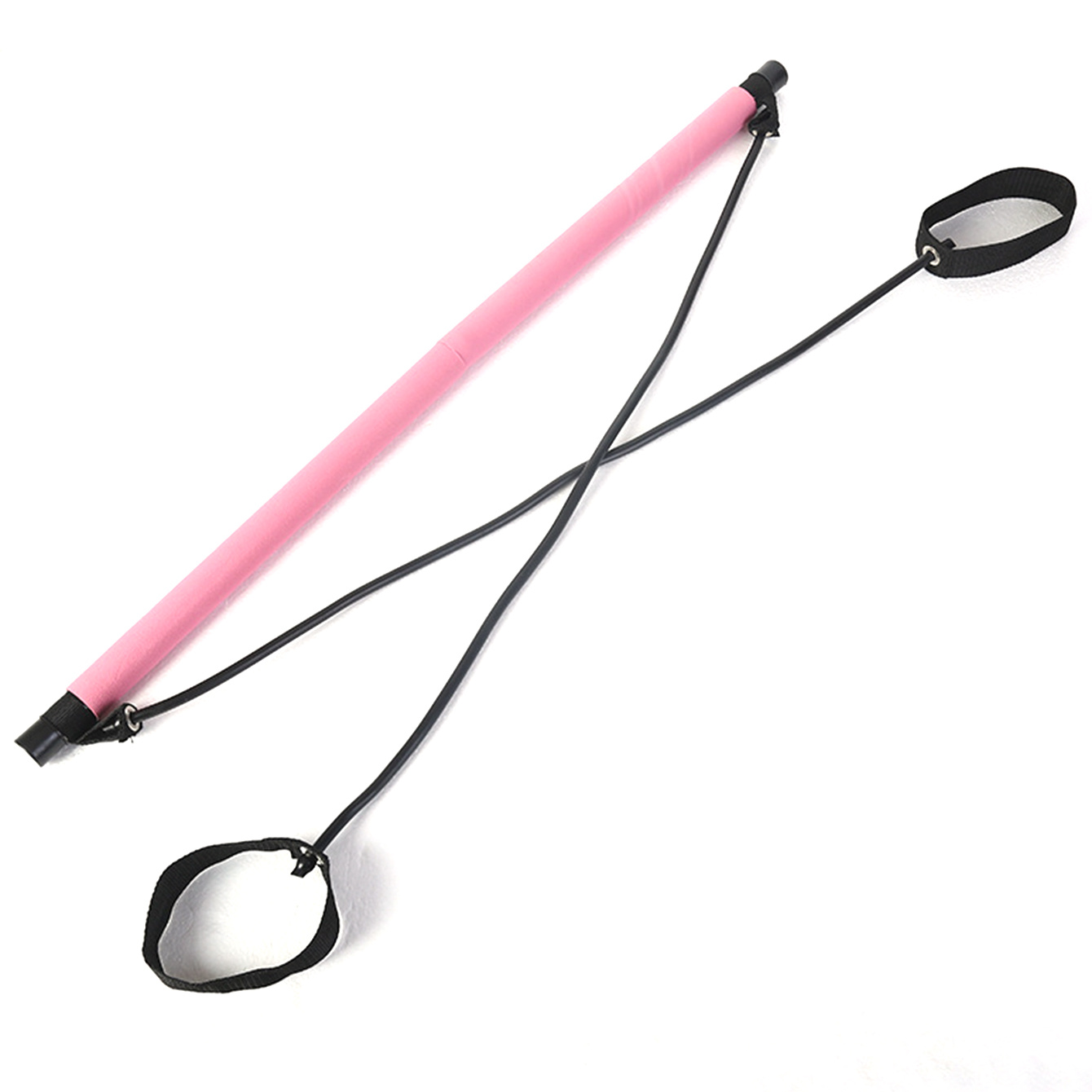 Pink Portable Pilates Bar Resistance Band Therabar Toning Bar Two Piece  Design Easy Carrying Perfect for Total Body Toning &Cardio Training