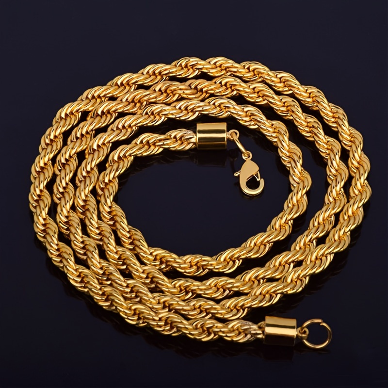 Golden Plated Monogram Copper Bracelet Necklace Fashion Colorful Cloud  Chain Jewelry Set For Men - Temu