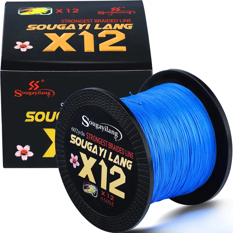 12 Strands Braided Pe Fishing Line Strong Wear Resistant - Temu