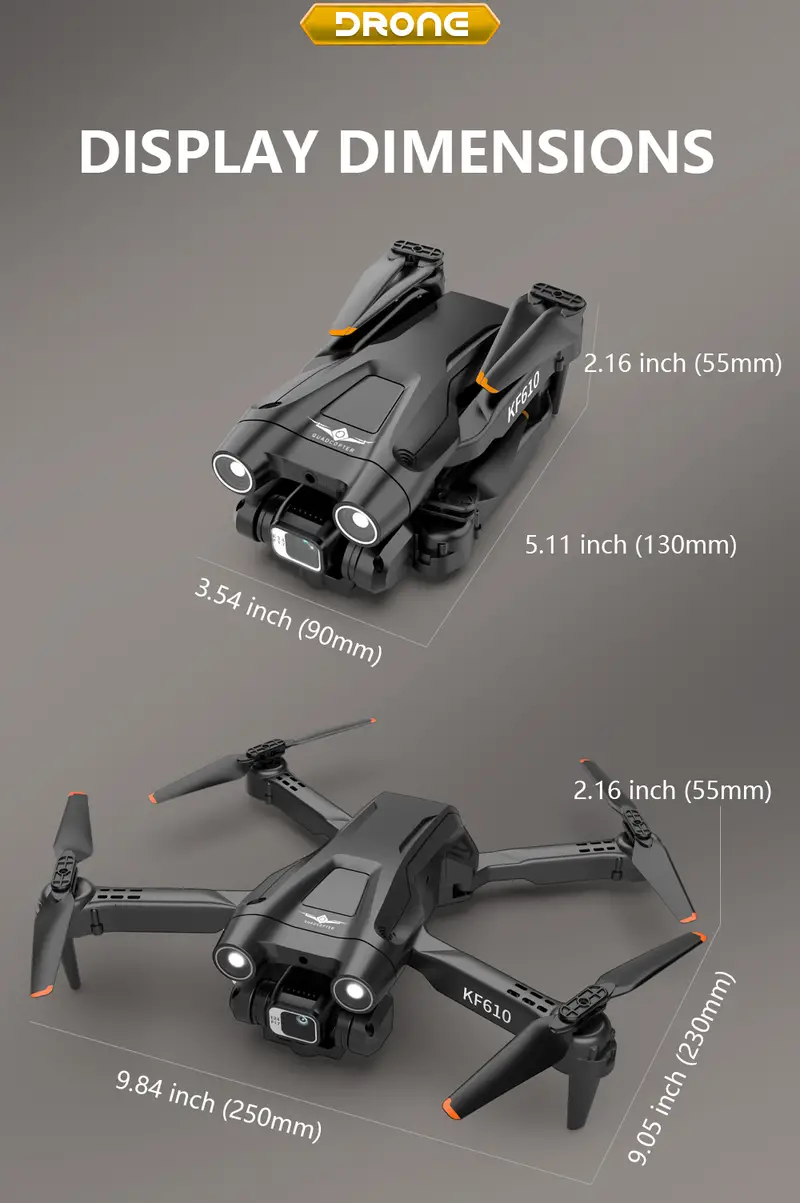 obstacle avoidance drone with dual cameras optical flow positioning automatic shot detection hd real time transmission one key return 360 tumbling suitable for beginner details 8