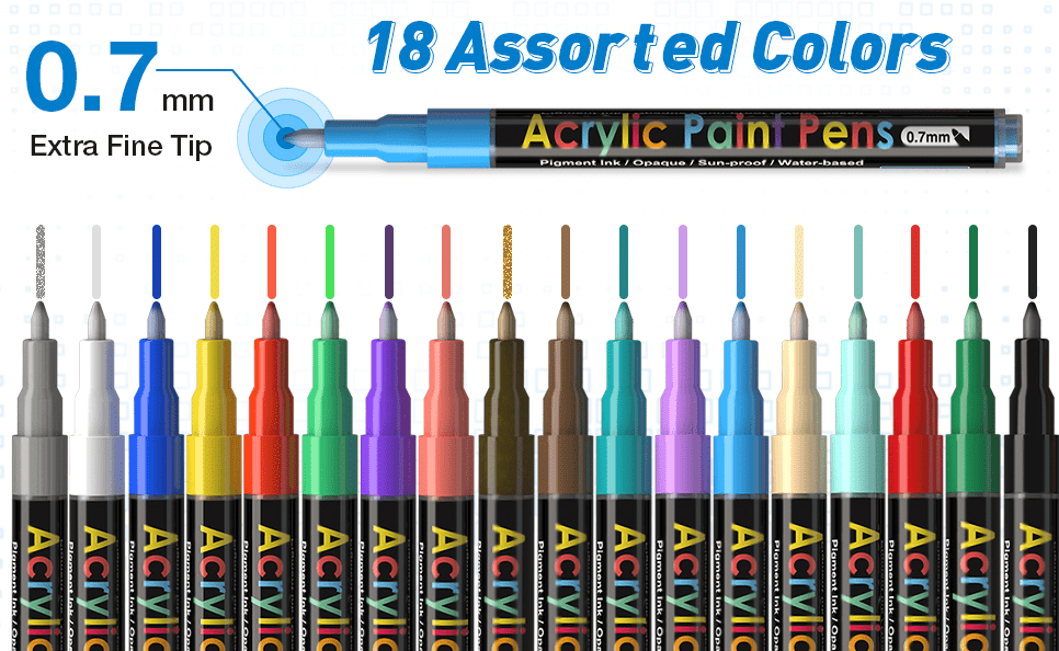 Acrylic Marker Pens waterproof For Stones And Eggs For Wood - Temu