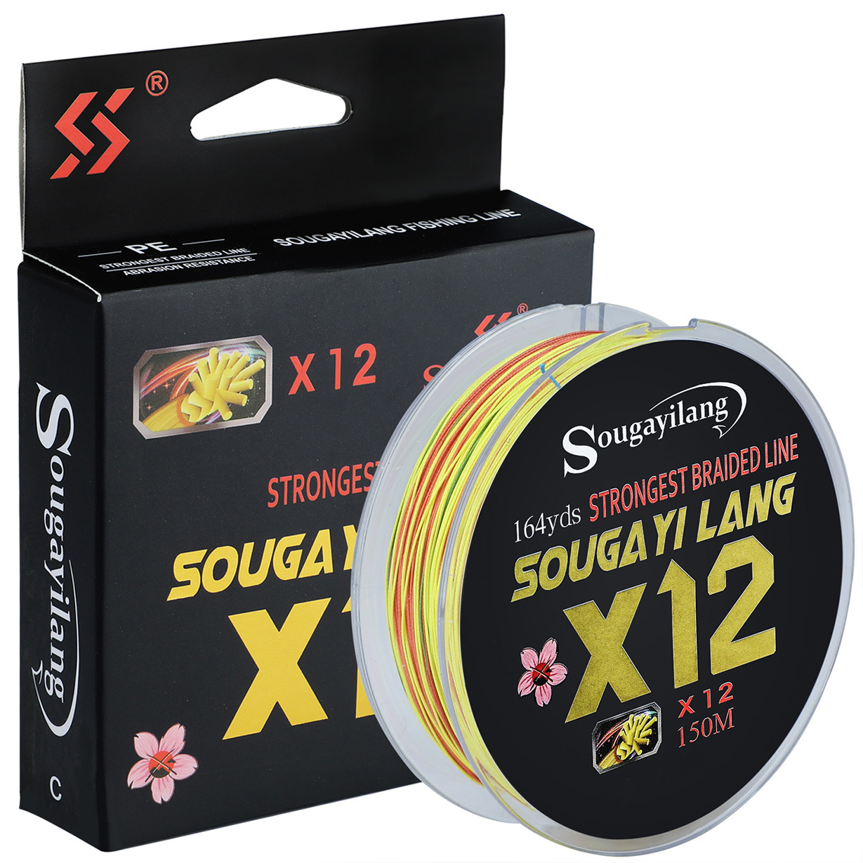 Sougayilang 9 Strands Pe Braided Fishing Line - Strong, Wear