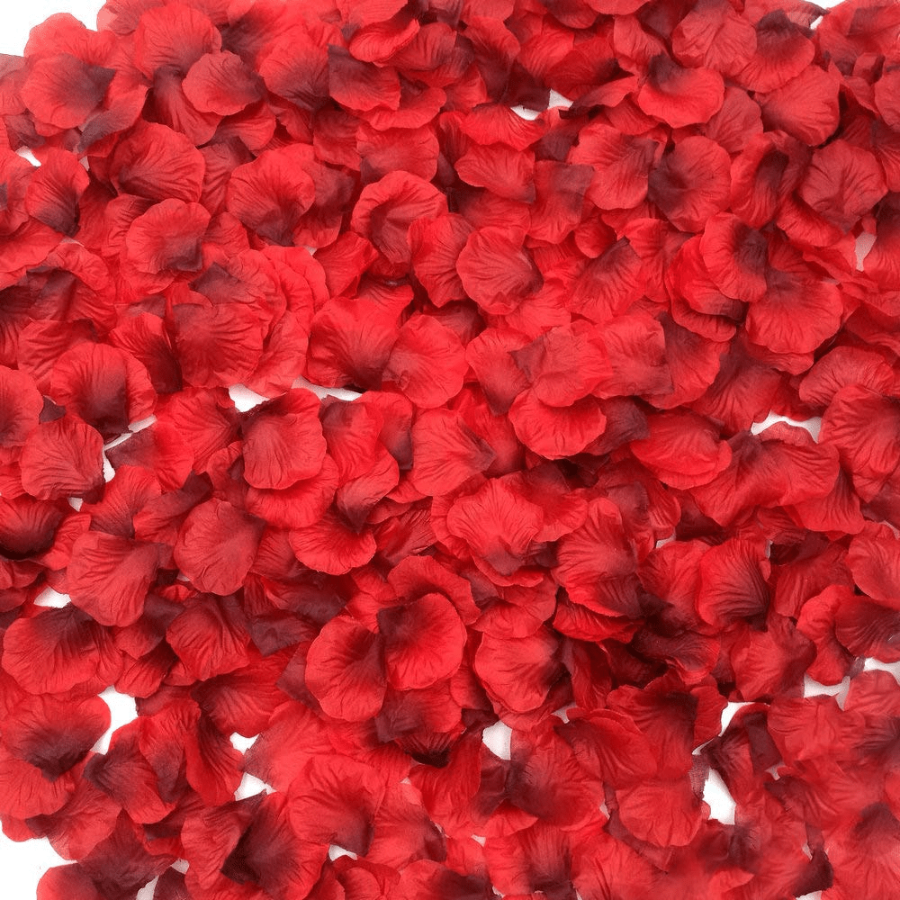 SITUMEIZI 1500 PCS Red Rose Petals Flower Artificial Fake Silk Rose Petals  Decorations for Wedding Valentine Day Decor Romantic Night Event Party