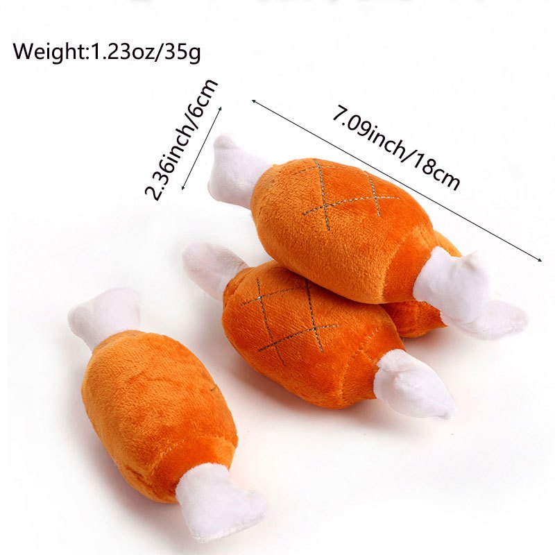 Dog Bone/carrot Plush Toys Puppy Pet Play Squeaky Drumstick - Temu