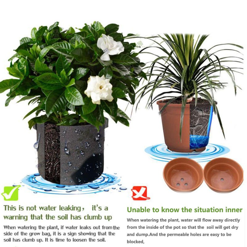 Grow Bags Strawberry Planter Bags With Handles Heavy Duty - Temu