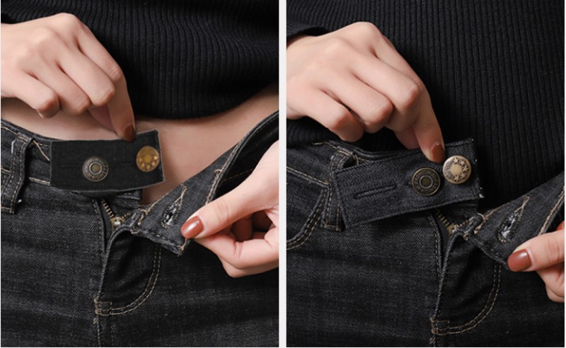 4 Pcs Canvas Waist Extender Buttons For Jeans And Skirts - Temu