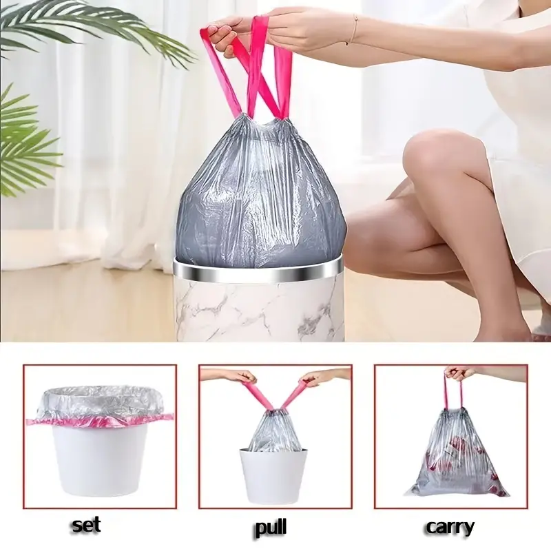 Portable Garbage Bag Household Kitchen Disposable Plastic Trash Bag - Buy  Portable Garbage Bag Household Kitchen Disposable Plastic Trash Bag Product  on