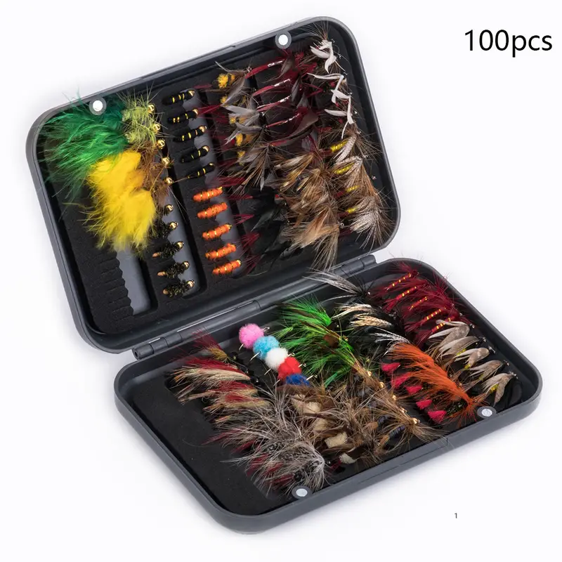 Trout Nymph Fly Fishing Lure Set Dry/wet Ice - Temu