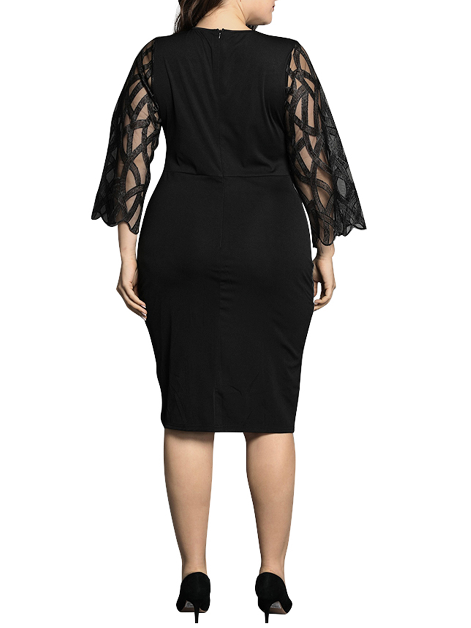 Plus Size Elegant Dress Womens Plus Floral Print Contrast Temu 9675