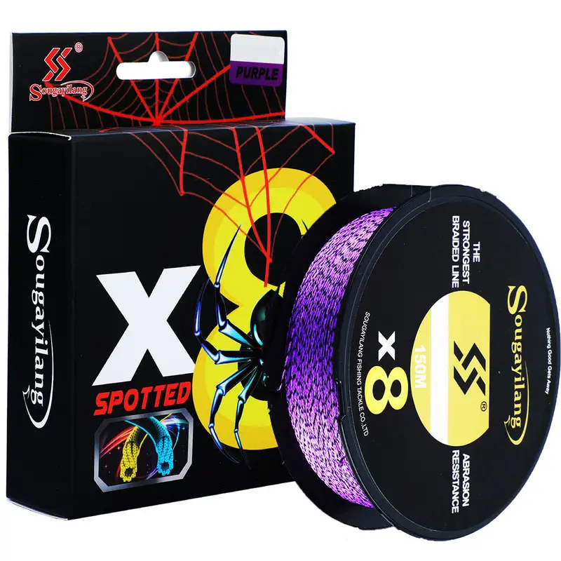 Sougayilang 8 Strands Speckle Pe Braided Fishing Line Strong - Temu