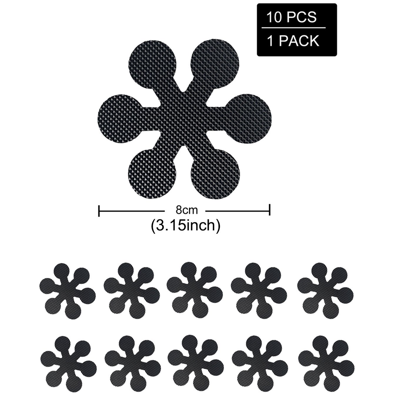 Farfi 20Pcs Flower Non-Slip Bathtub Mat Stickers Mold Mildew