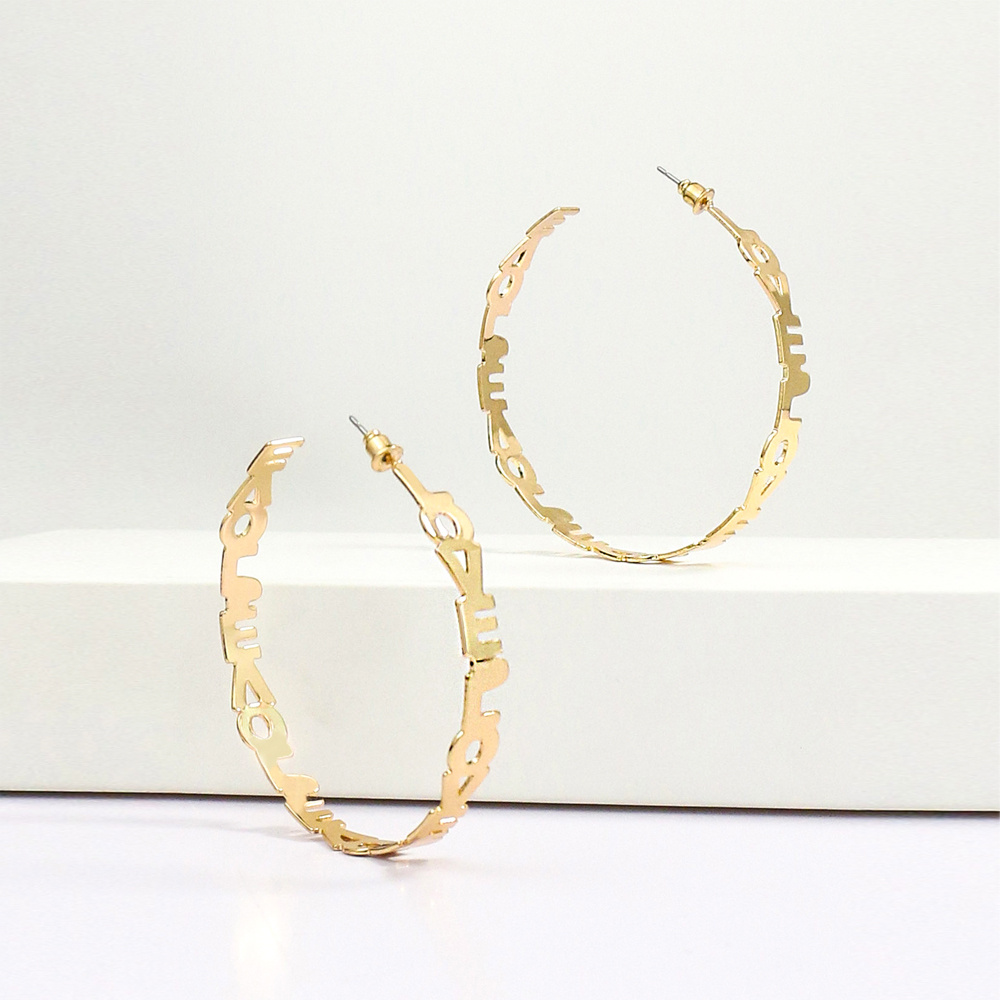 Love Letter Hoop Earrings Romantic O Shape Pure Color Earrings Lightweight  Ear Jewelry Decoration Valentines Day Gifts - Jewelry & Accessories - Temu