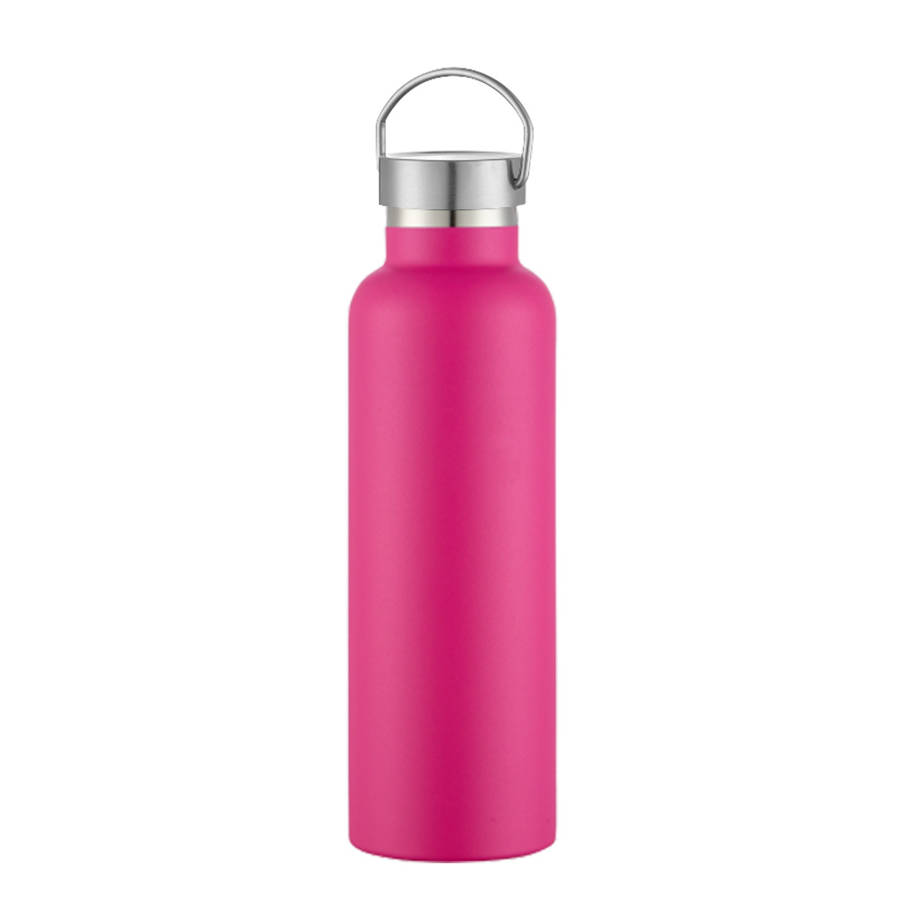 1pc Light Pink Stainless Steel Insulated Water Bottle, Sports Outdoor  Double Wall Vacuum Cup Suitable For Gym Cycling