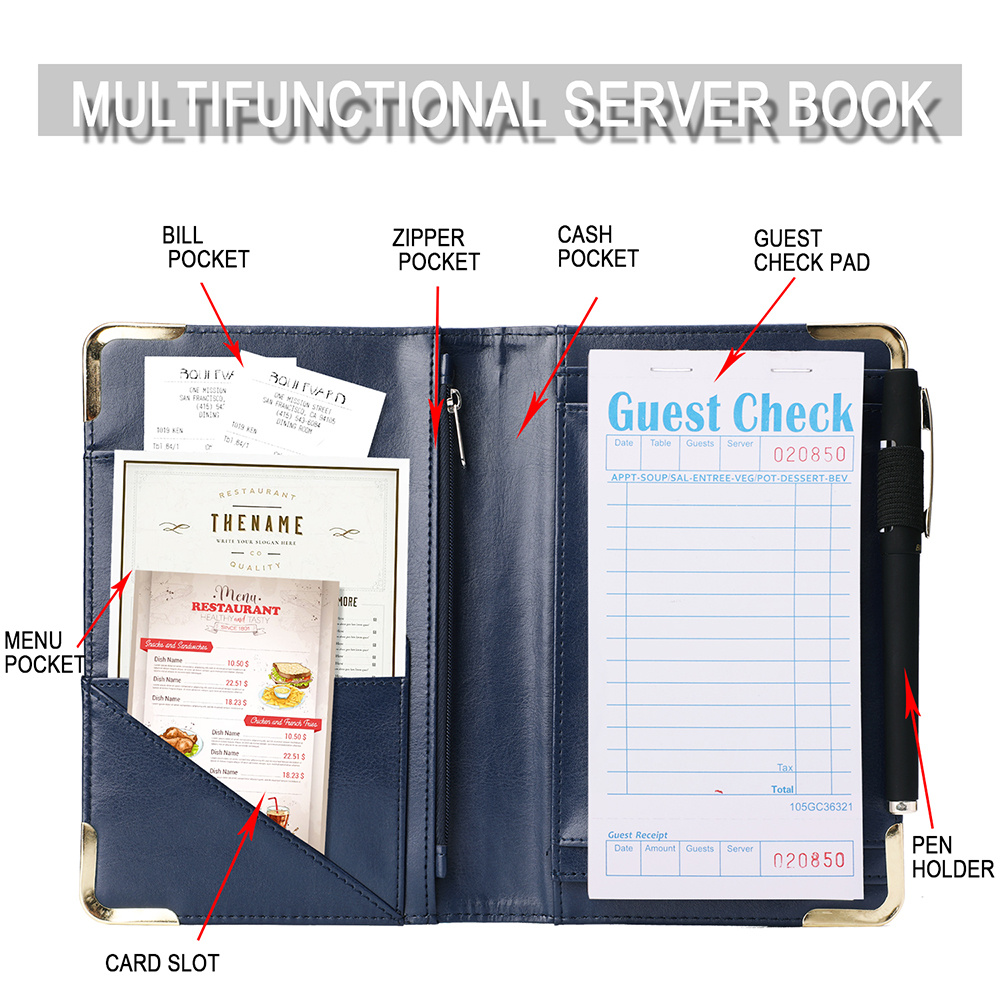 Fintie Server Book Organizer with Zipper Pocket