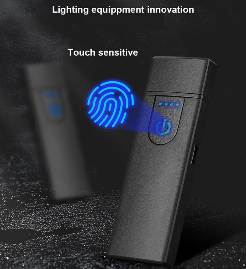 usb rechargeable electric lighter windproof touch sensitive perfect gift for dad boyfriend husband brothers details 1