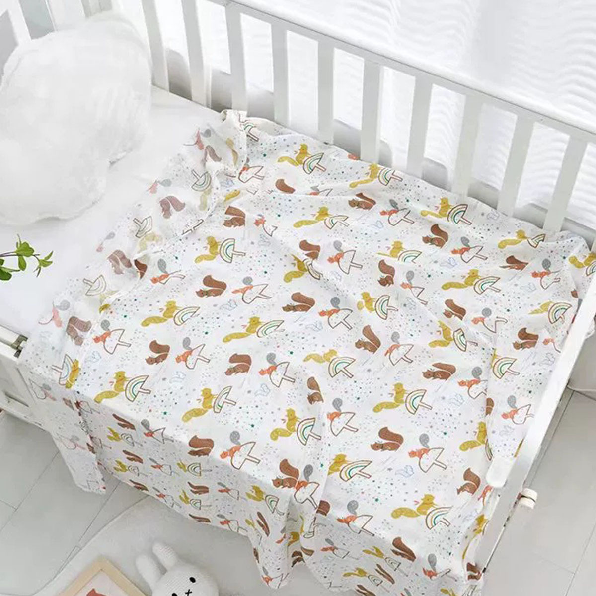 100% Cotton Baby Muslin Swaddle Blankets, 3 Pack Set