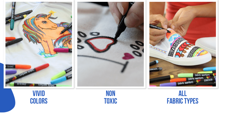 Fabric Markers Pens Set Non Toxic Indelible And Permanent - Temu