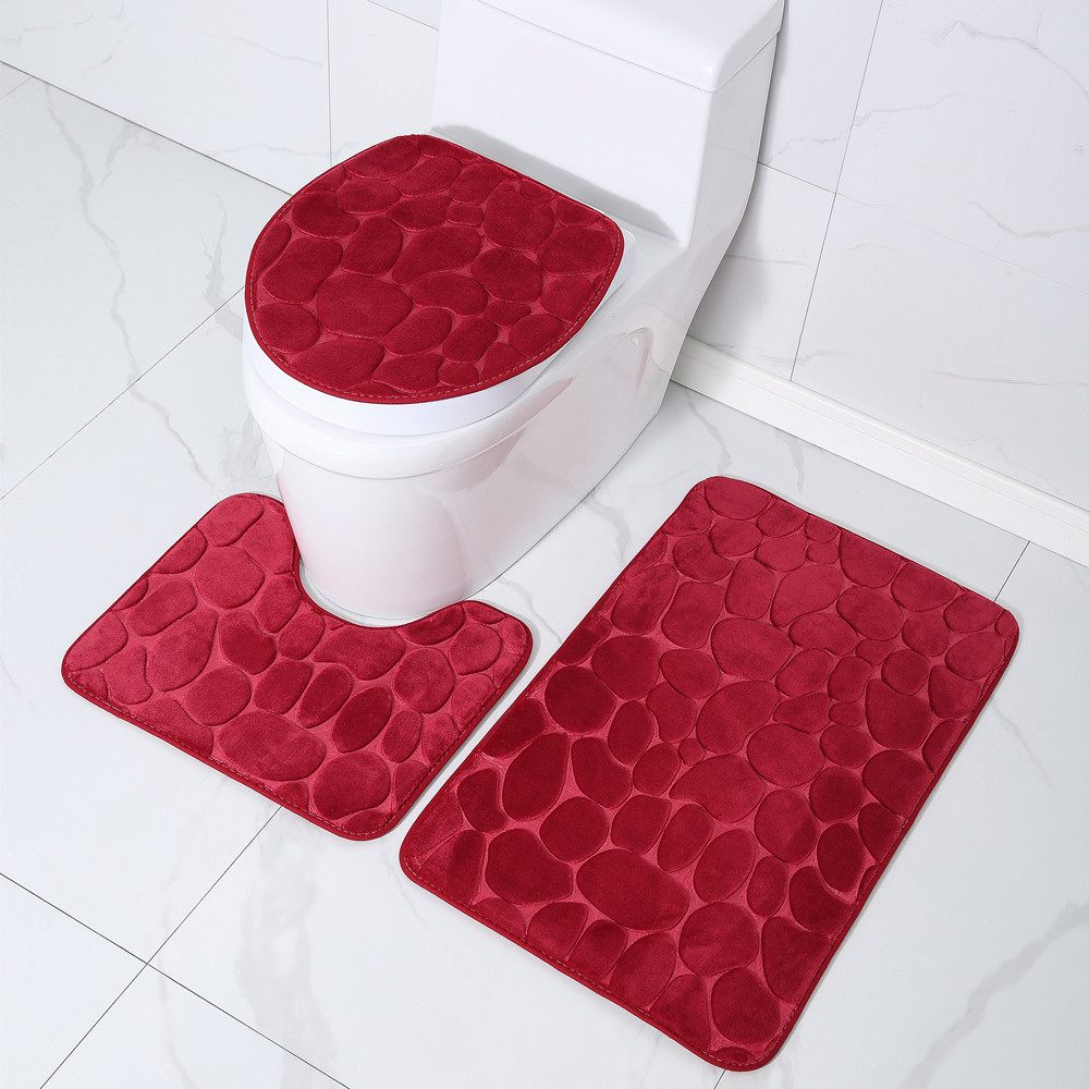 Super Soft Velvet Bath Rug Set Thick Absorbent Non slip Mats - Temu