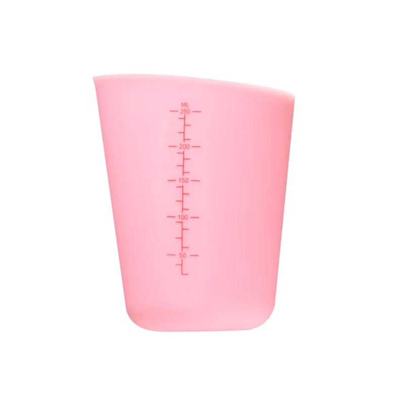 Double Scale Half Transparent Silicone Measuring Cup (250/500ml) Soft Baking  Tool 