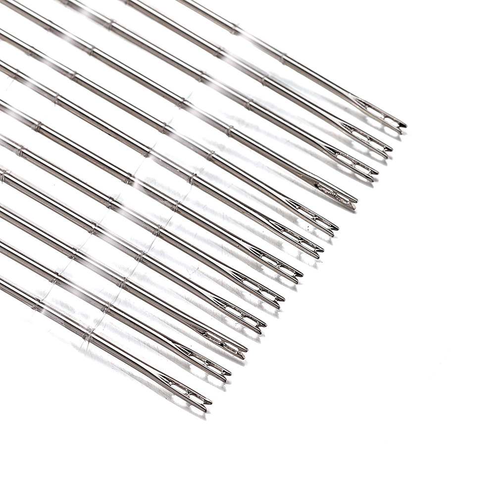GarfxG 75 PCS Large Eye Sewing Needles, 5 Sizes Sharp Silver