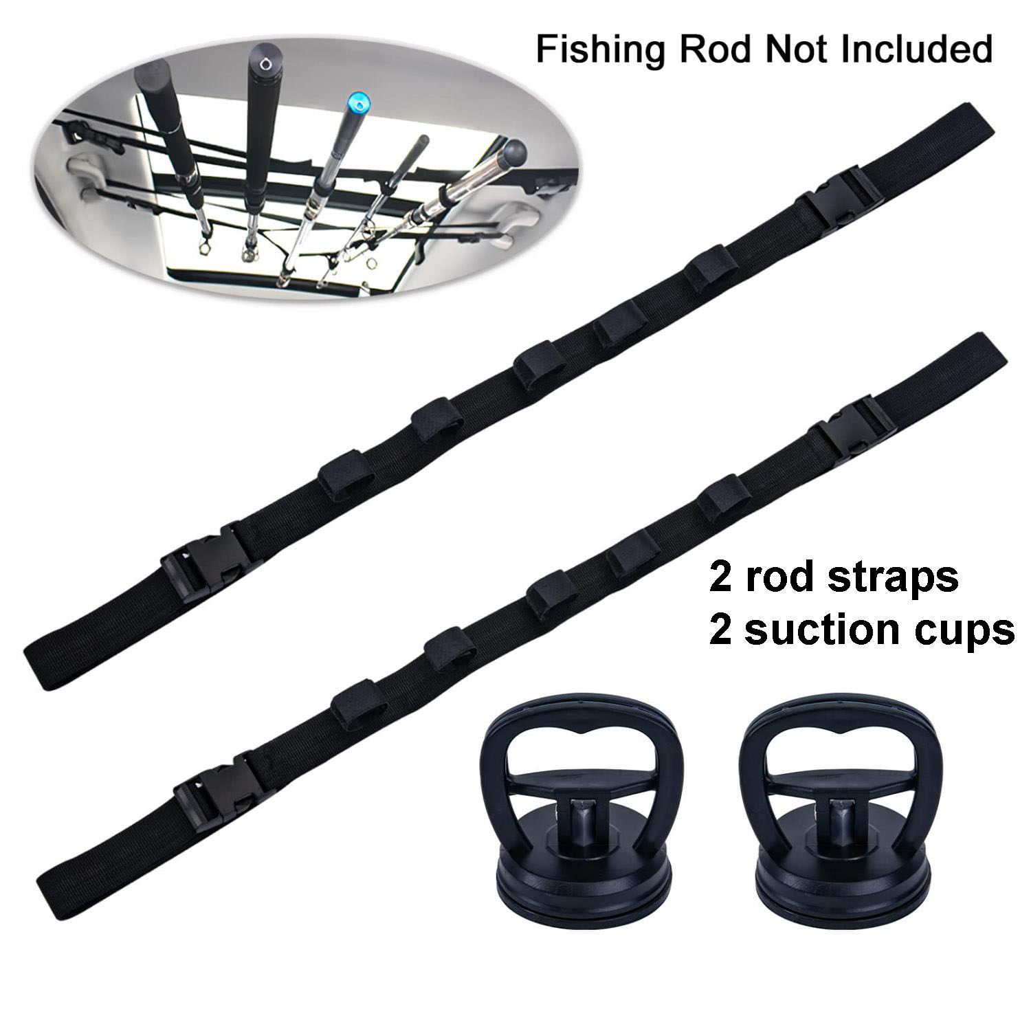 Car Fishing Rod Holder Adjustable Rod Strap With 2 4 - Temu