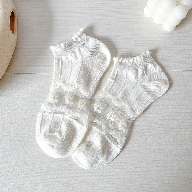 Crystal Glass Ankle Socks Sweet Cute Invisible Low Cut Boat - Temu