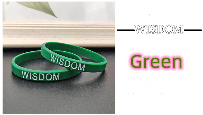 Really Good Stuff® Positive Words Silicone Bracelets - 24 bracelets