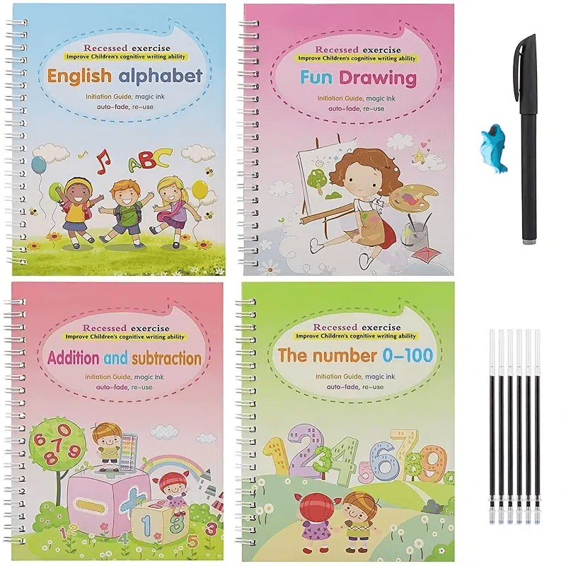  Simply magic 48 PGS Handwriting Book for Kids, Tracing Book for  Kids Ages 3-5, Writing Book for Kids, Toddler Writing Practice, Dry Erase  Book, ABC Letter Tracing, Number Tracing Books for