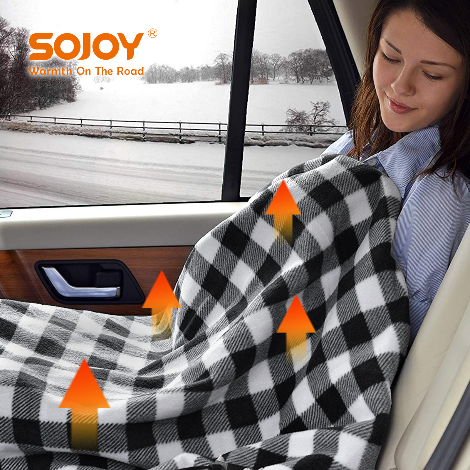 Sojoy Heated Car Seat Cushion Seat Warmer Seat Heater for Cold Winter