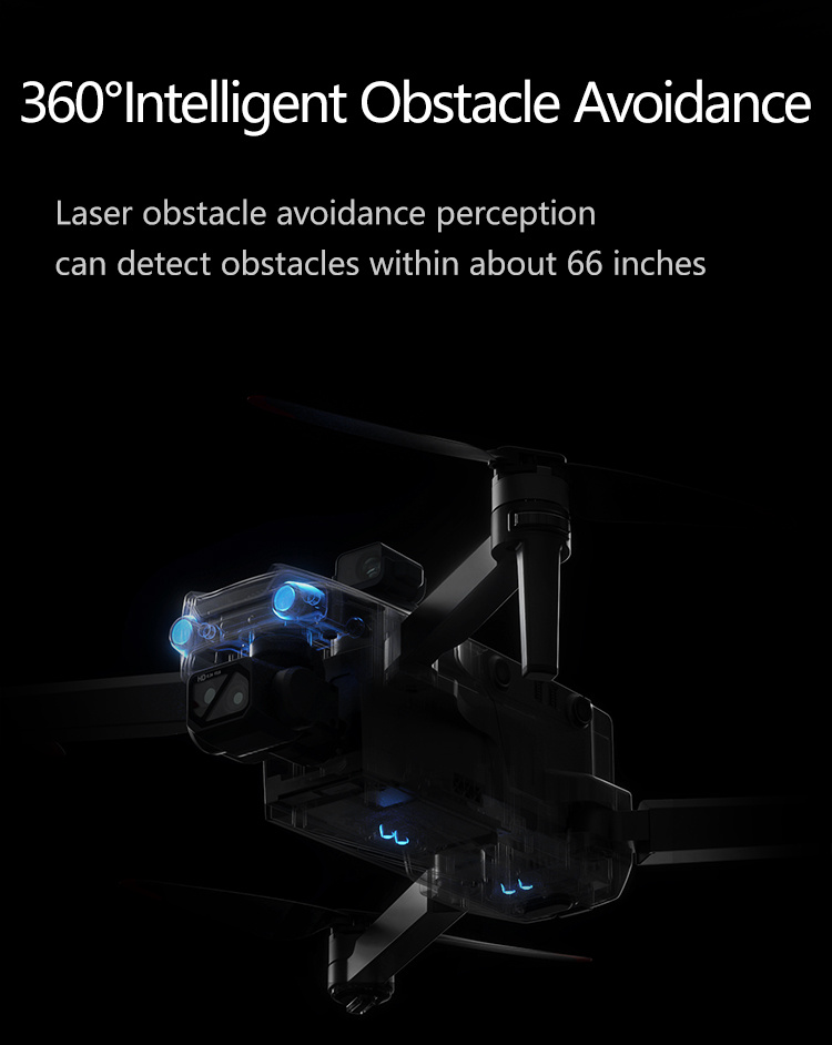 obstacle avoidance drone with dual cameras high speed image transmission night vision remote control 3 axis gimbal gesture photography details 11