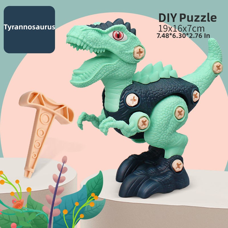 Juegos de construcción de dinosaurios, juguetes de dinosaurios, 2 unidades,  figuras de dinosaurio T Rex y bloques de dinosaurios, 131 piezas, juguetes