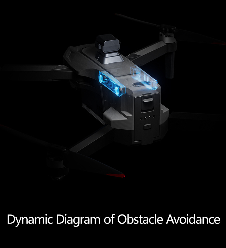 obstacle avoidance drone with dual cameras high speed image transmission night vision remote control 3 axis gimbal gesture photography details 12
