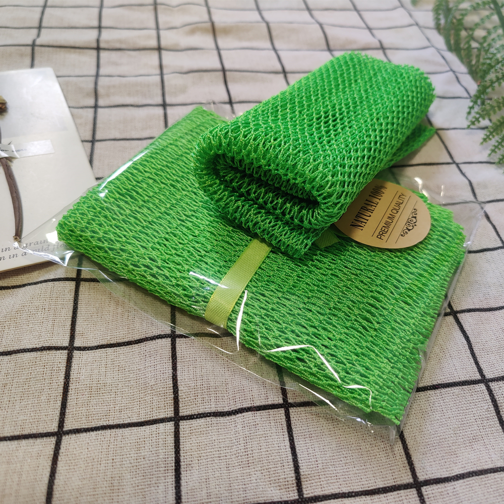 3 Pack Set African Net Sponge Bath Towels Wash Cloth Body
