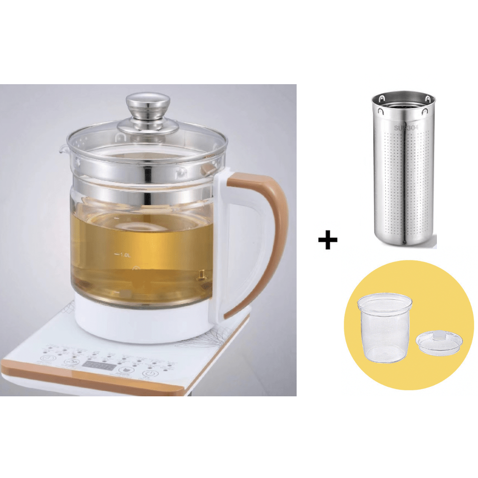 Electric Kettle Health Pot Multifunction Tea Maker and Kettle 2 Liter  Health-Care Decoction Pot Rose Gold Herbal Tea Porridge 800W 110V